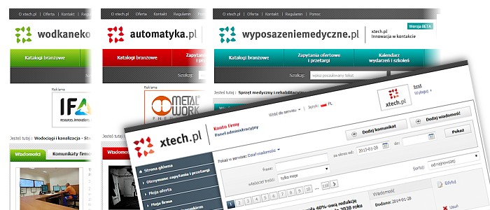 Wykonanie projektu serwisy branżowe xtech.pl